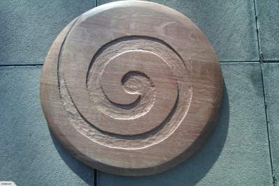 Carved Oak Koru