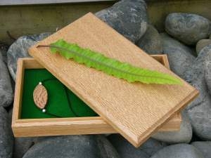 Rewa rewa box and silky oak necklace
